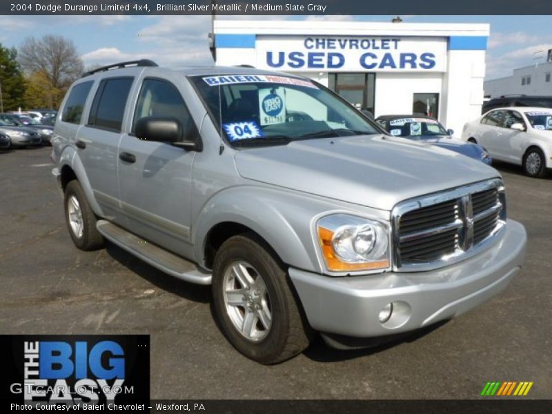 Brilliant Silver Metallic / Medium Slate Gray 2004 Dodge Durango Limited 4x4