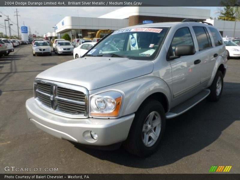 Brilliant Silver Metallic / Medium Slate Gray 2004 Dodge Durango Limited 4x4