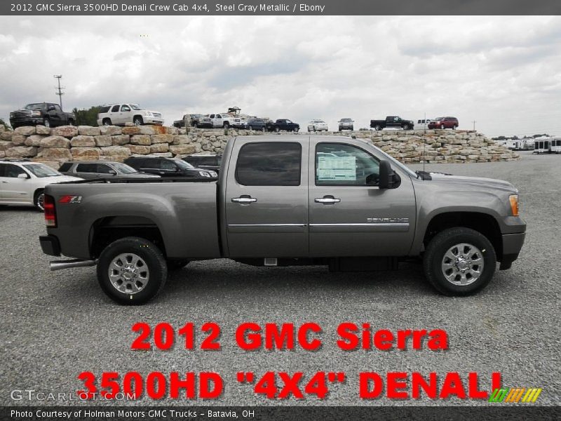 Steel Gray Metallic / Ebony 2012 GMC Sierra 3500HD Denali Crew Cab 4x4