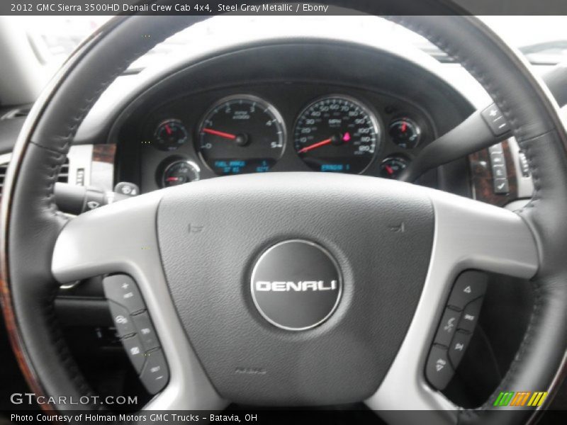 Steel Gray Metallic / Ebony 2012 GMC Sierra 3500HD Denali Crew Cab 4x4