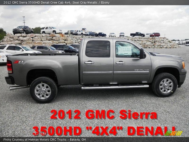 Steel Gray Metallic / Ebony 2012 GMC Sierra 3500HD Denali Crew Cab 4x4