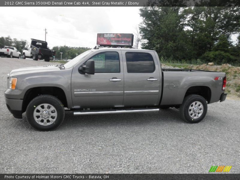 Steel Gray Metallic / Ebony 2012 GMC Sierra 3500HD Denali Crew Cab 4x4