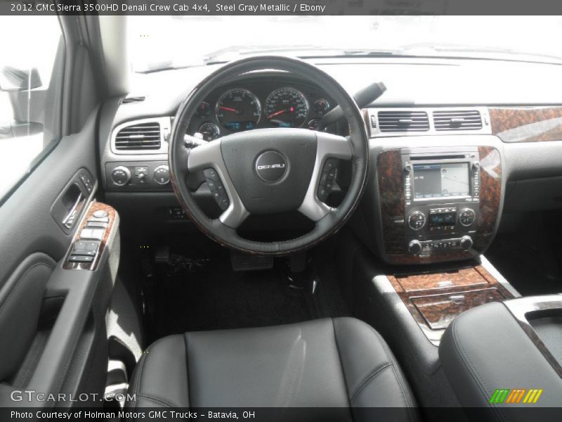 Steel Gray Metallic / Ebony 2012 GMC Sierra 3500HD Denali Crew Cab 4x4