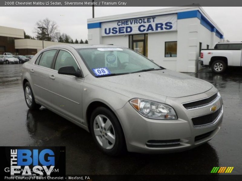 Silverstone Metallic / Titanium Gray 2008 Chevrolet Malibu LS Sedan