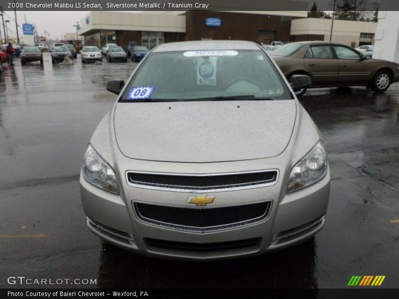 Silverstone Metallic / Titanium Gray 2008 Chevrolet Malibu LS Sedan