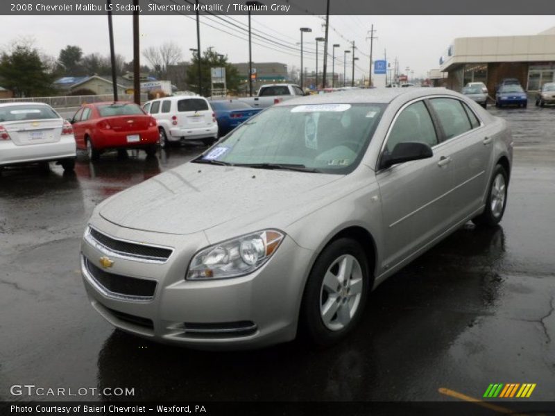 Silverstone Metallic / Titanium Gray 2008 Chevrolet Malibu LS Sedan