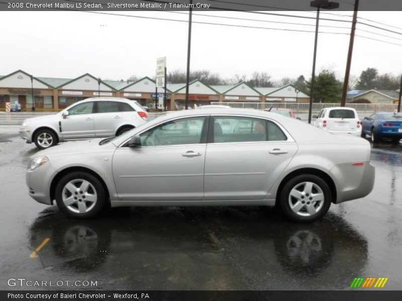 Silverstone Metallic / Titanium Gray 2008 Chevrolet Malibu LS Sedan