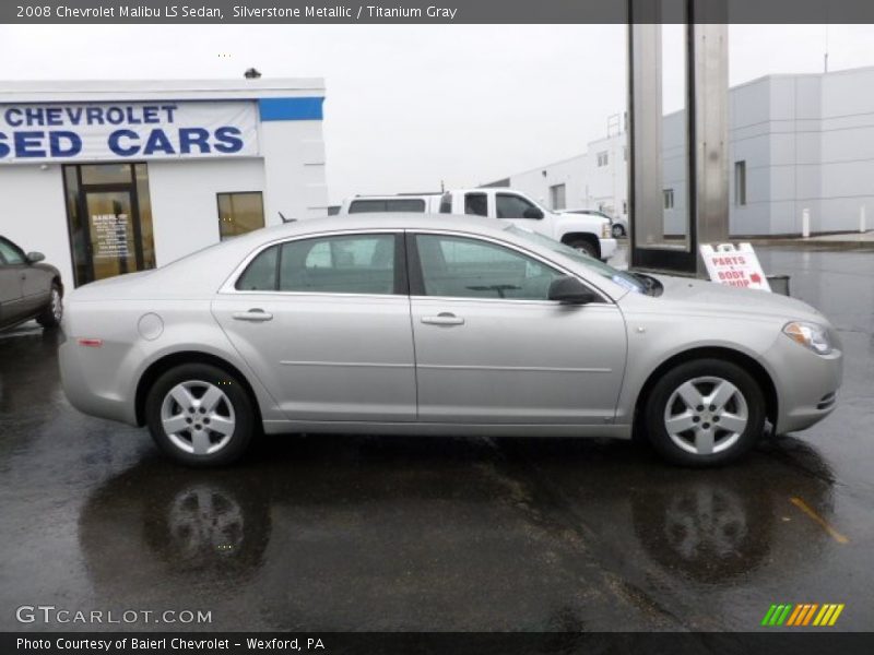 Silverstone Metallic / Titanium Gray 2008 Chevrolet Malibu LS Sedan