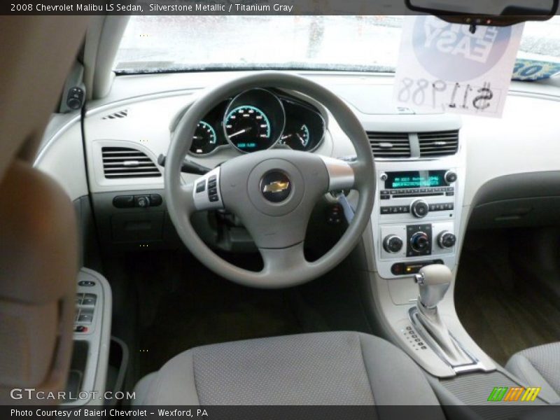 Silverstone Metallic / Titanium Gray 2008 Chevrolet Malibu LS Sedan
