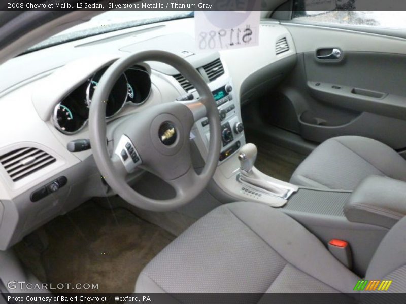 Silverstone Metallic / Titanium Gray 2008 Chevrolet Malibu LS Sedan