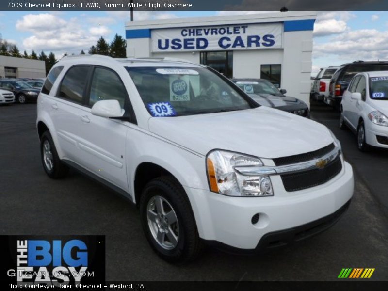 Summit White / Light Cashmere 2009 Chevrolet Equinox LT AWD