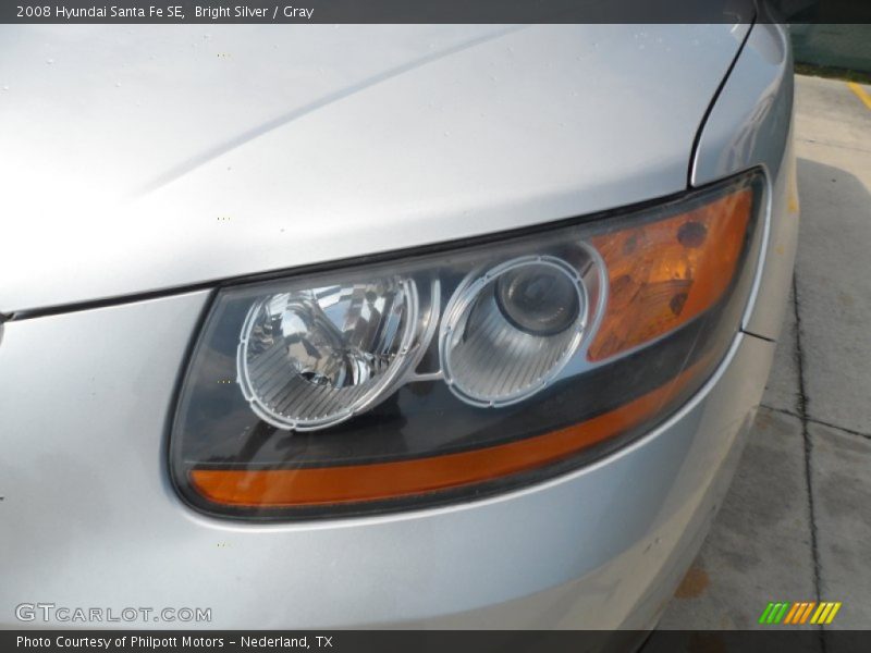 Bright Silver / Gray 2008 Hyundai Santa Fe SE