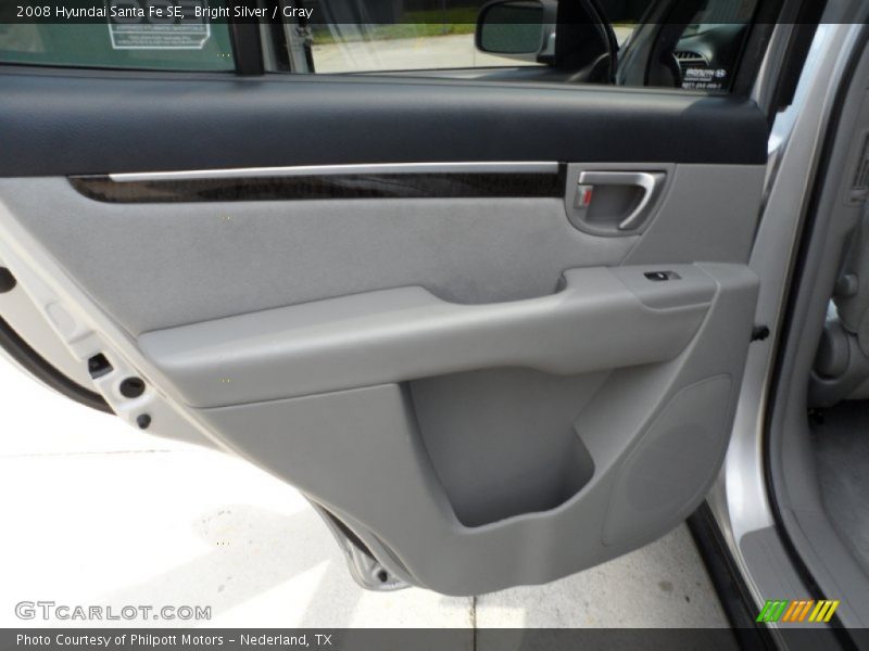 Bright Silver / Gray 2008 Hyundai Santa Fe SE