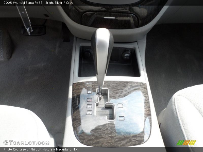 Bright Silver / Gray 2008 Hyundai Santa Fe SE
