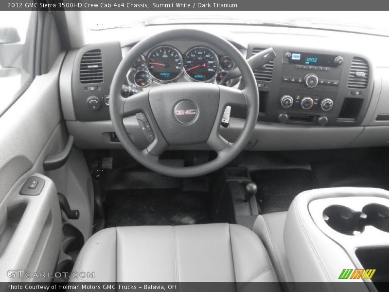 Summit White / Dark Titanium 2012 GMC Sierra 3500HD Crew Cab 4x4 Chassis