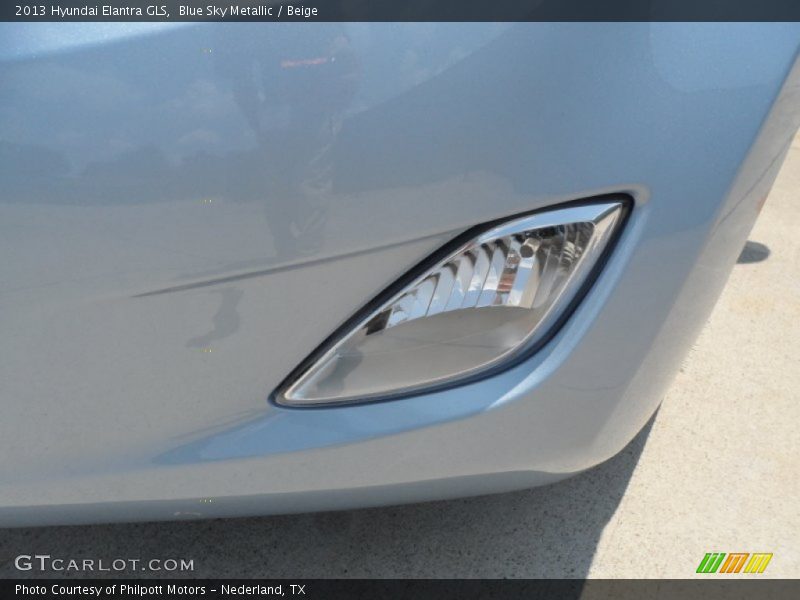Blue Sky Metallic / Beige 2013 Hyundai Elantra GLS