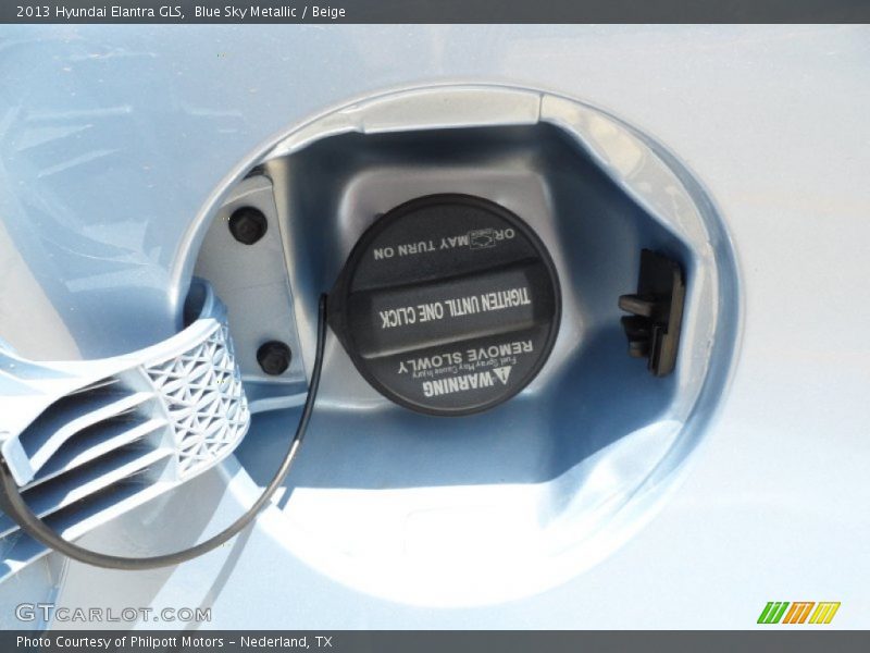 Blue Sky Metallic / Beige 2013 Hyundai Elantra GLS