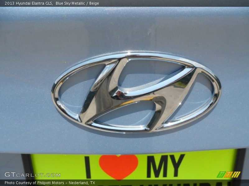 Blue Sky Metallic / Beige 2013 Hyundai Elantra GLS