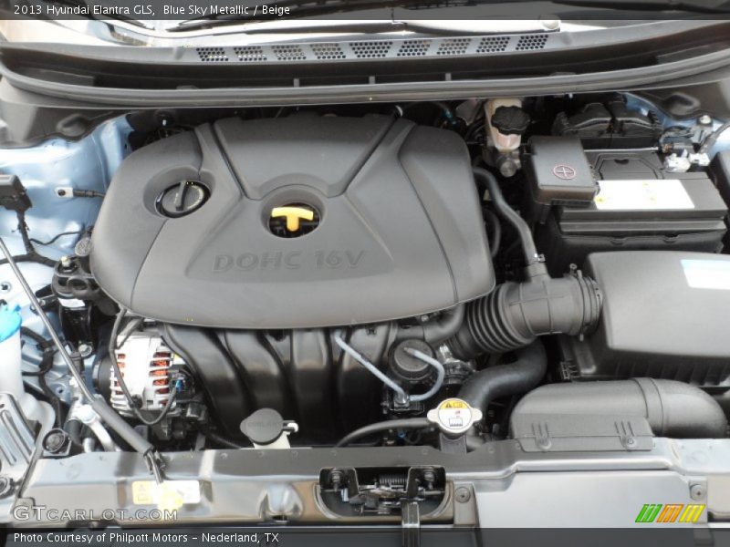 Blue Sky Metallic / Beige 2013 Hyundai Elantra GLS