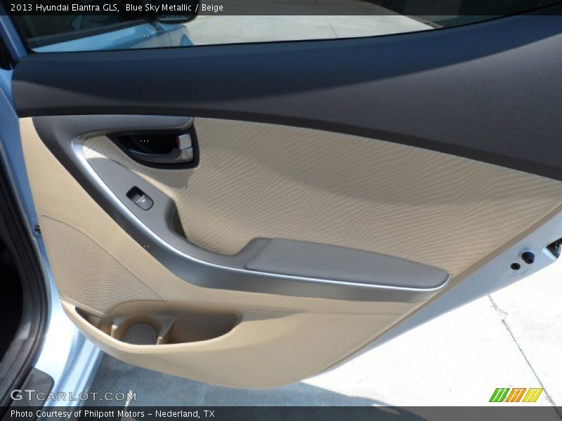 Blue Sky Metallic / Beige 2013 Hyundai Elantra GLS