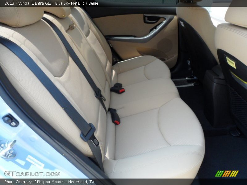 Blue Sky Metallic / Beige 2013 Hyundai Elantra GLS