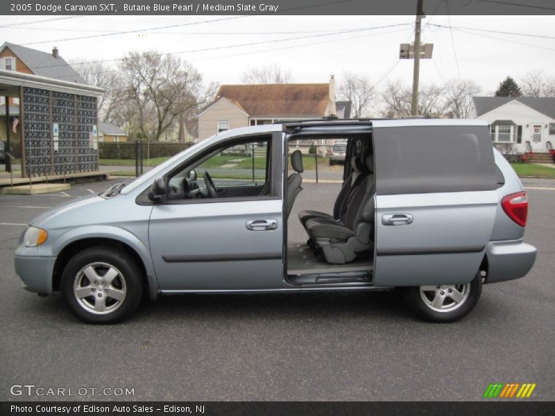 Butane Blue Pearl / Medium Slate Gray 2005 Dodge Caravan SXT