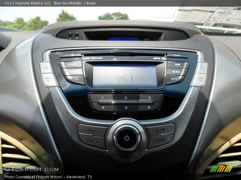 Blue Sky Metallic / Beige 2013 Hyundai Elantra GLS