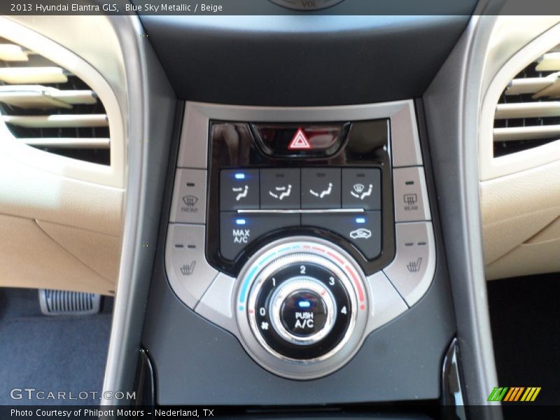 Blue Sky Metallic / Beige 2013 Hyundai Elantra GLS