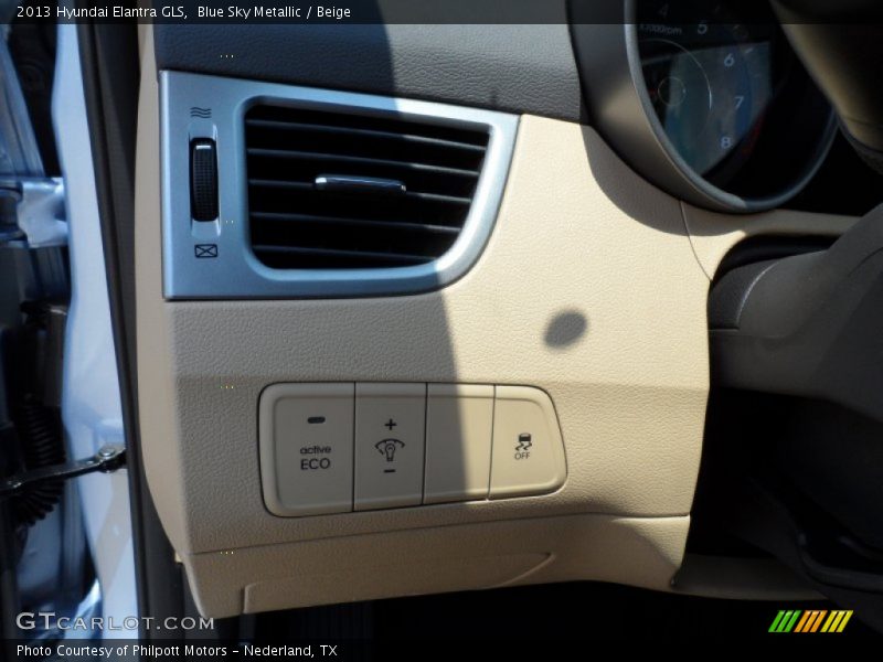 Blue Sky Metallic / Beige 2013 Hyundai Elantra GLS