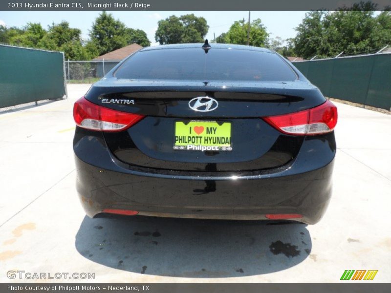 Midnight Black / Beige 2013 Hyundai Elantra GLS