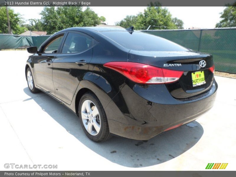 Midnight Black / Beige 2013 Hyundai Elantra GLS