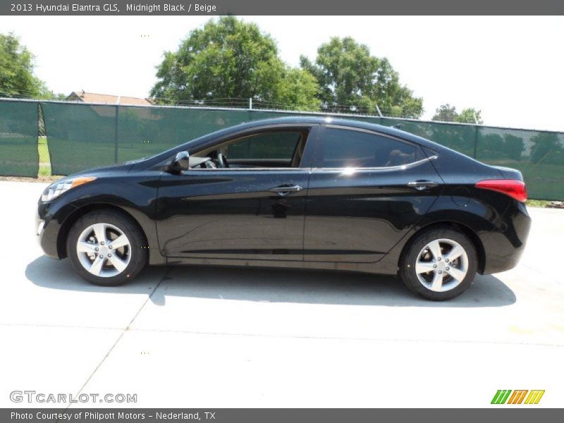 Midnight Black / Beige 2013 Hyundai Elantra GLS