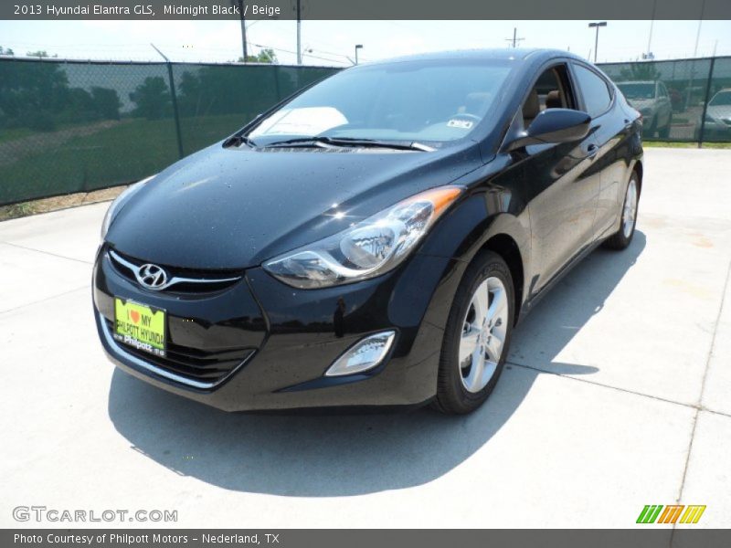 Midnight Black / Beige 2013 Hyundai Elantra GLS