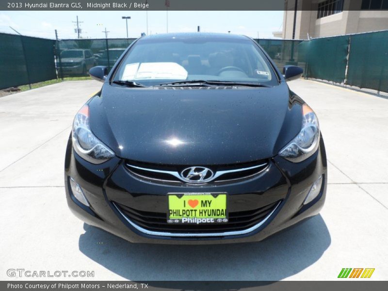 Midnight Black / Beige 2013 Hyundai Elantra GLS