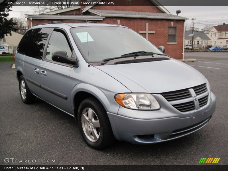 Butane Blue Pearl / Medium Slate Gray 2005 Dodge Caravan SXT