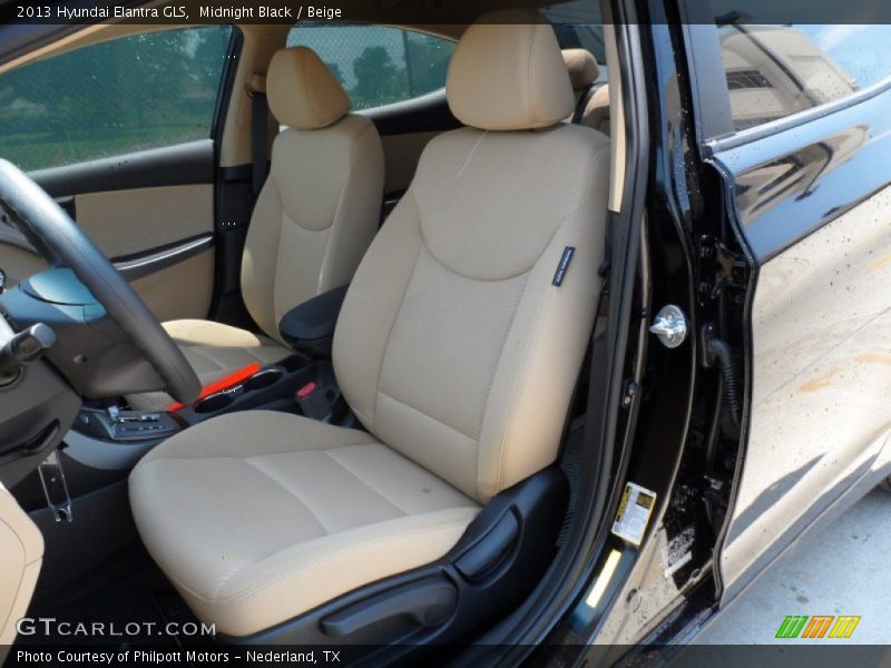 Midnight Black / Beige 2013 Hyundai Elantra GLS