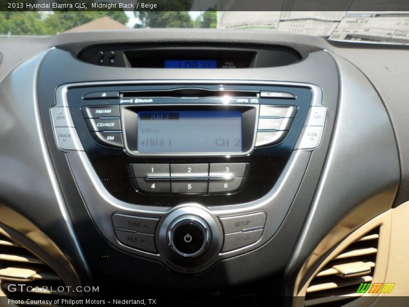 Midnight Black / Beige 2013 Hyundai Elantra GLS