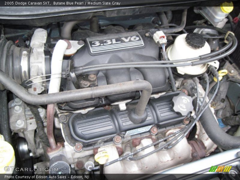 Butane Blue Pearl / Medium Slate Gray 2005 Dodge Caravan SXT