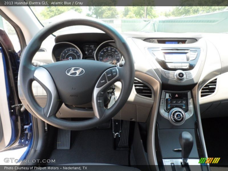 Atlantic Blue / Gray 2013 Hyundai Elantra GLS