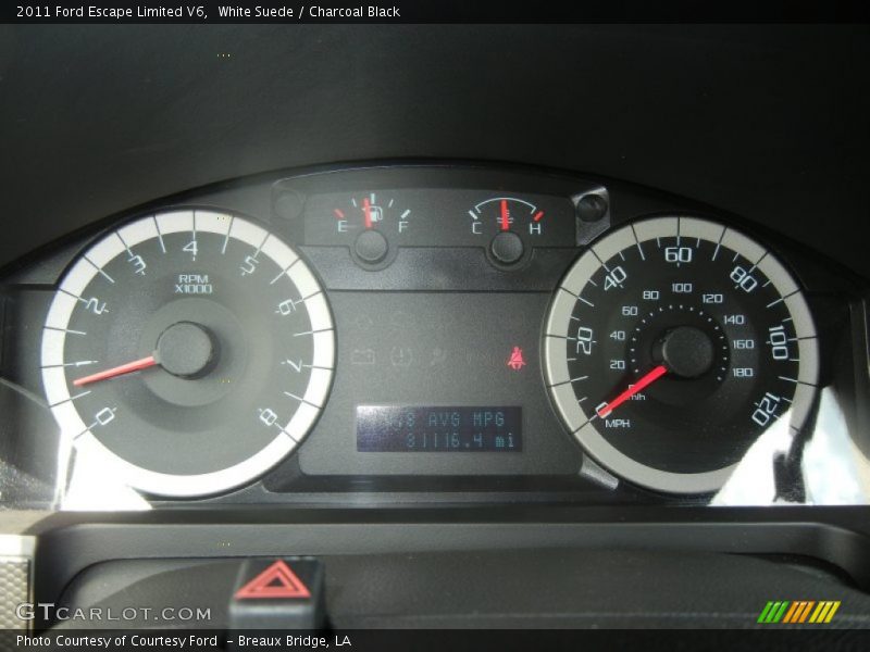 White Suede / Charcoal Black 2011 Ford Escape Limited V6