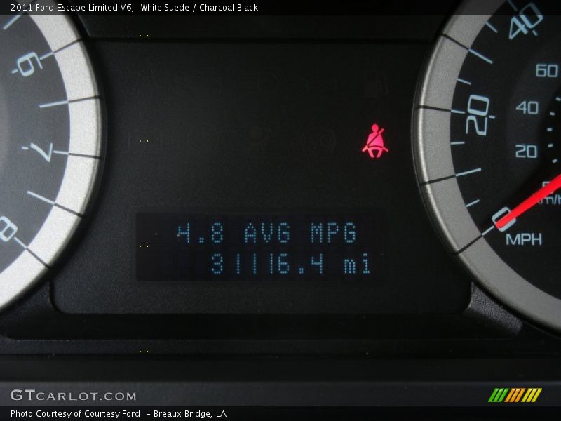 White Suede / Charcoal Black 2011 Ford Escape Limited V6
