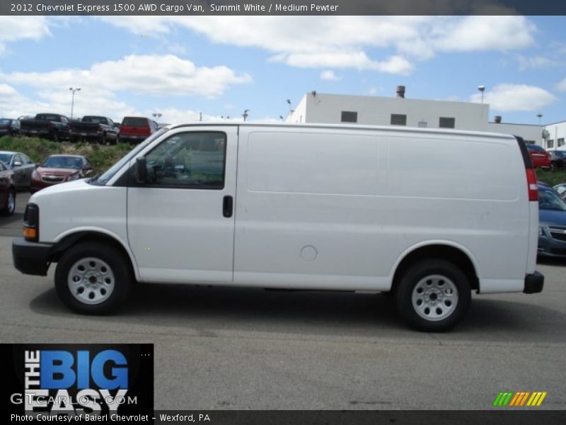 Summit White / Medium Pewter 2012 Chevrolet Express 1500 AWD Cargo Van