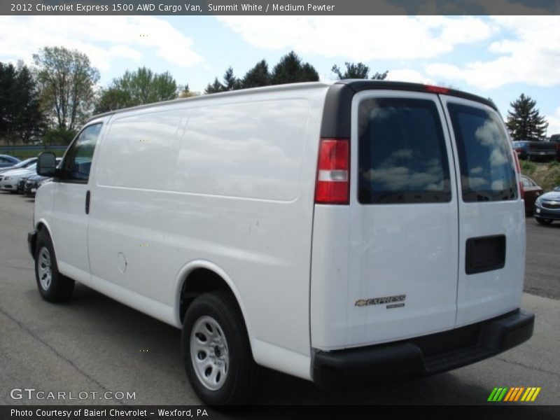Summit White / Medium Pewter 2012 Chevrolet Express 1500 AWD Cargo Van