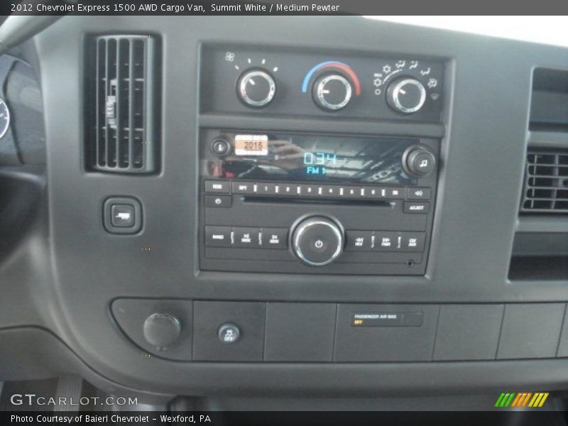 Summit White / Medium Pewter 2012 Chevrolet Express 1500 AWD Cargo Van