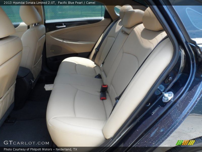 Pacific Blue Pearl / Camel 2013 Hyundai Sonata Limited 2.0T
