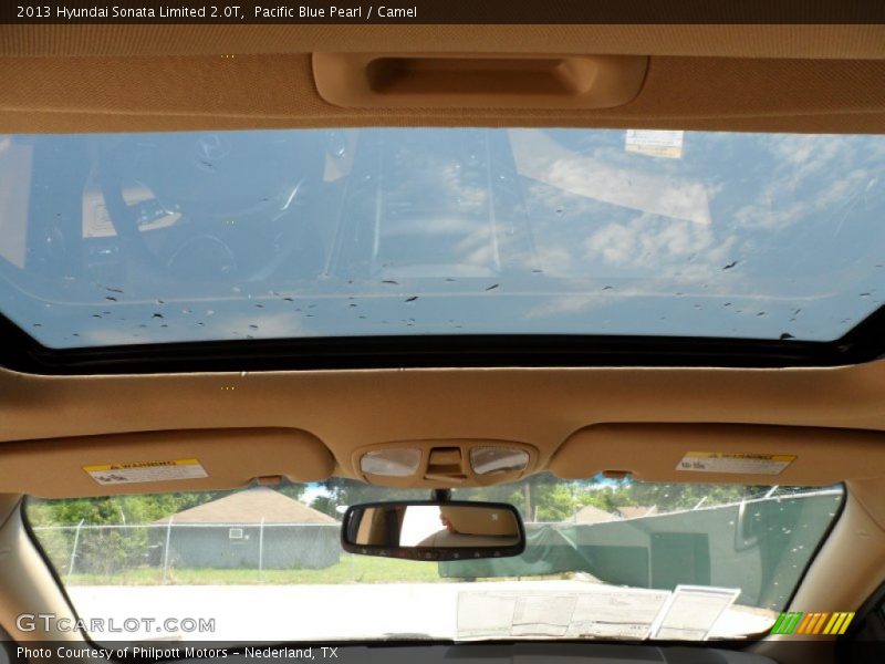Pacific Blue Pearl / Camel 2013 Hyundai Sonata Limited 2.0T