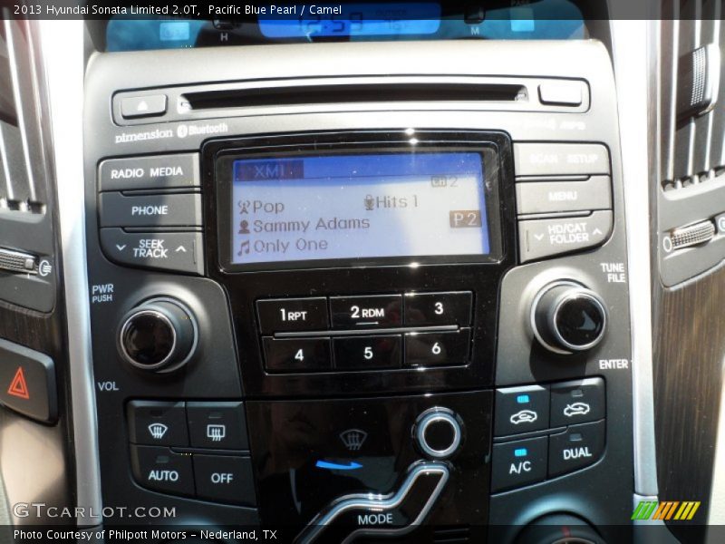 Pacific Blue Pearl / Camel 2013 Hyundai Sonata Limited 2.0T