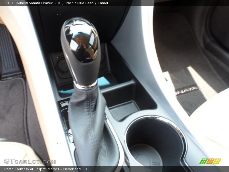 Pacific Blue Pearl / Camel 2013 Hyundai Sonata Limited 2.0T
