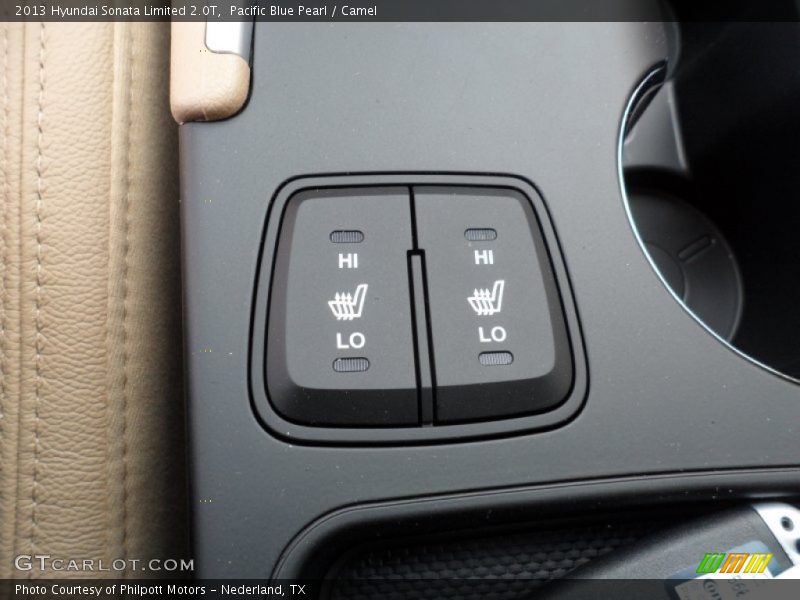 Pacific Blue Pearl / Camel 2013 Hyundai Sonata Limited 2.0T