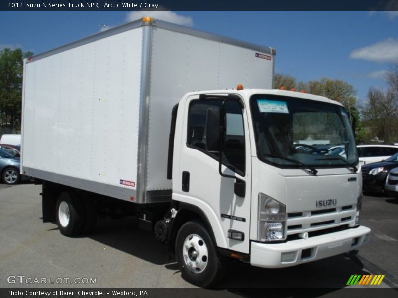 Arctic White / Gray 2012 Isuzu N Series Truck NPR